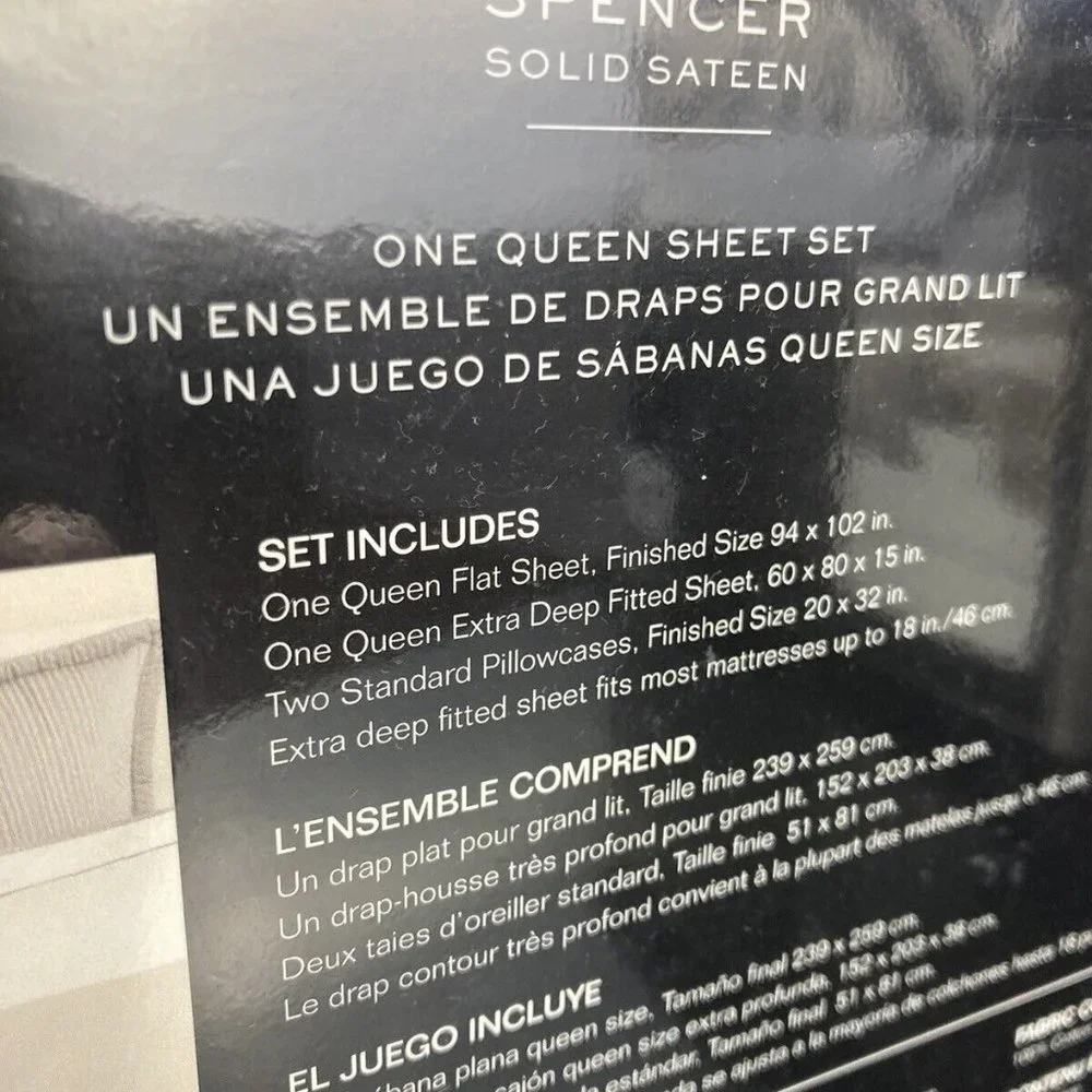 Lauren Ralph Lauren Spencer 475 TC Cotton Sateen 4 pc Sheet Set + 2 Euro Shams